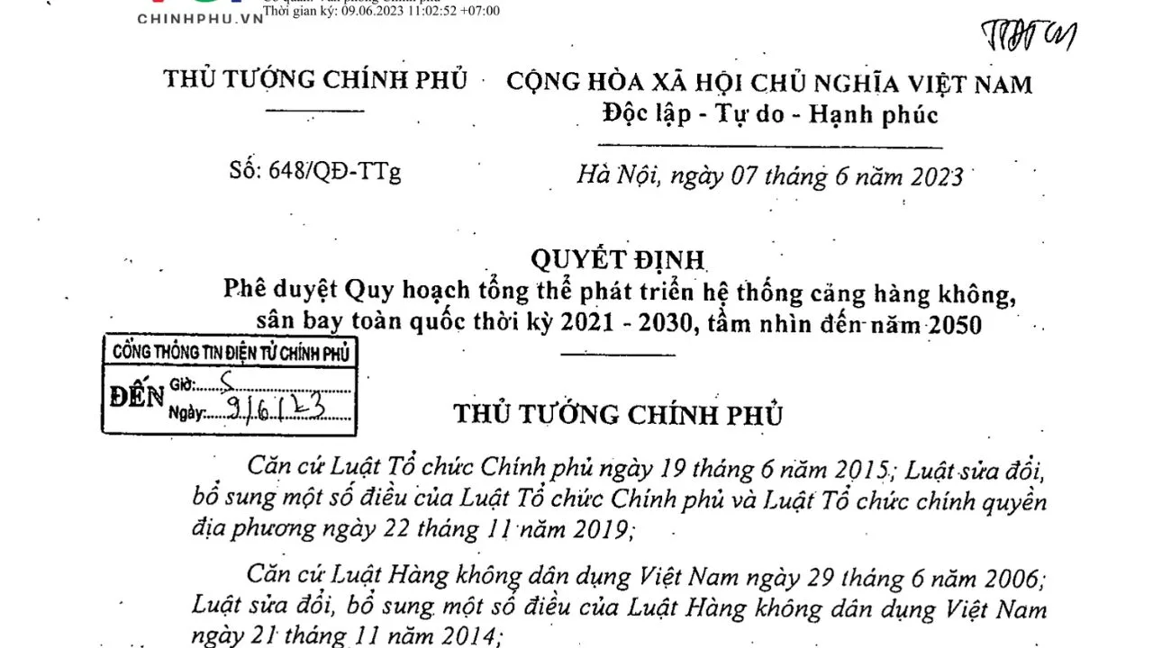 Quy hoạch hệ thống sân bay Việt Nam