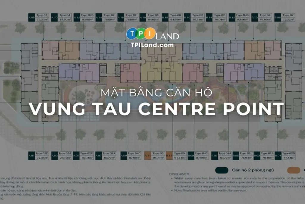 mặt bằng căn hộ vung tau centre point