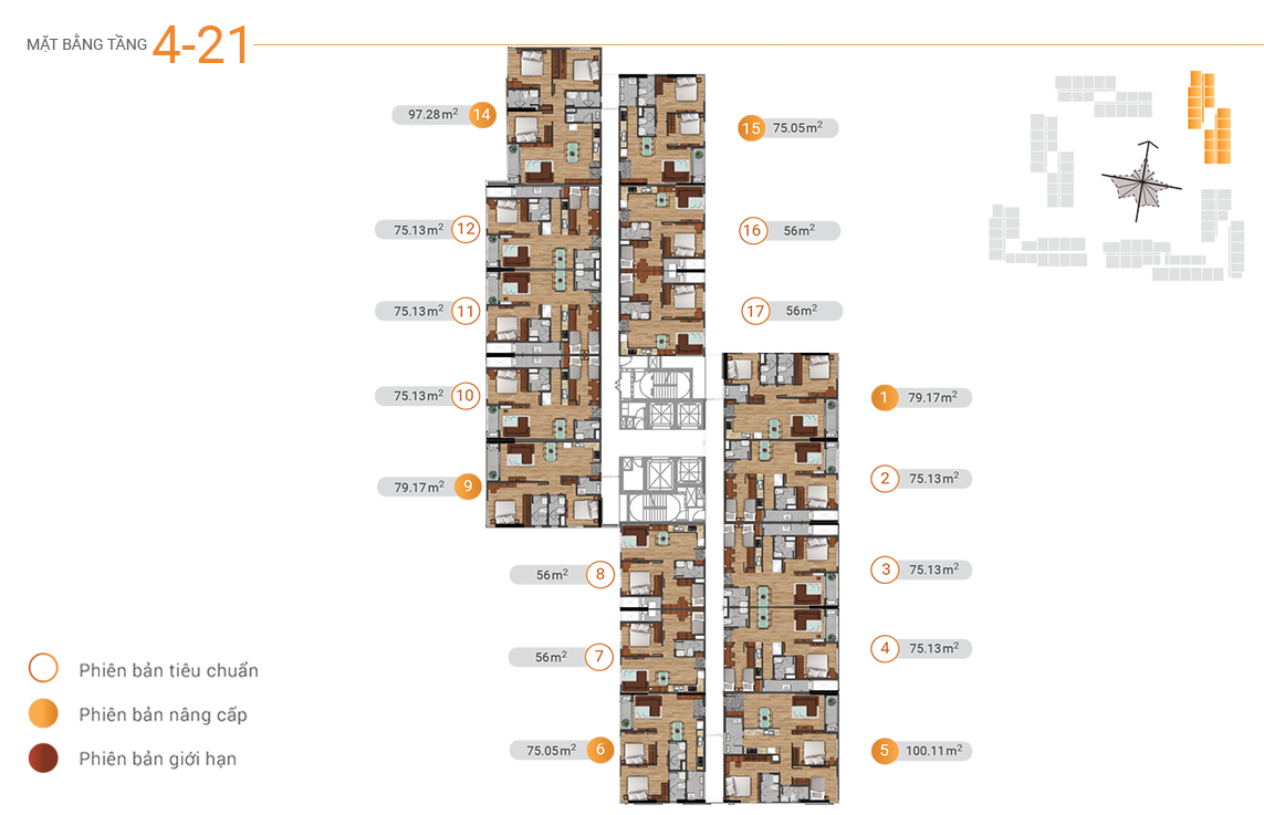 Mặt bằng Akari 4 - TẦNG 4-21