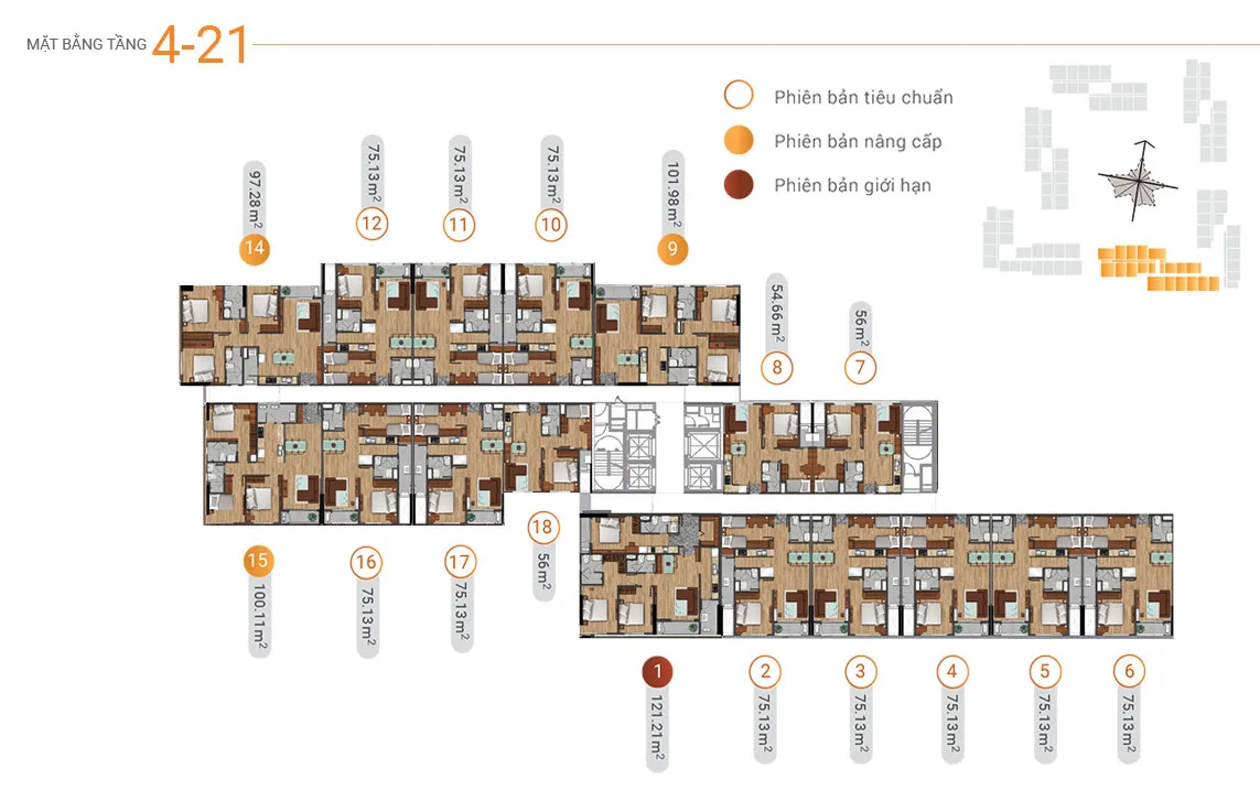 Mặt bằng Akari 6 - TẦNG 4-21