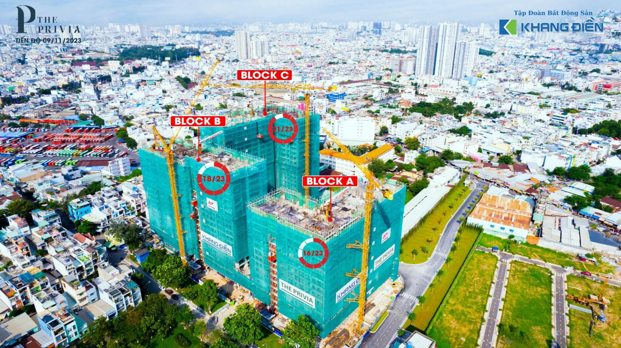 tiến độ the privia khang điền tháng 11.2023