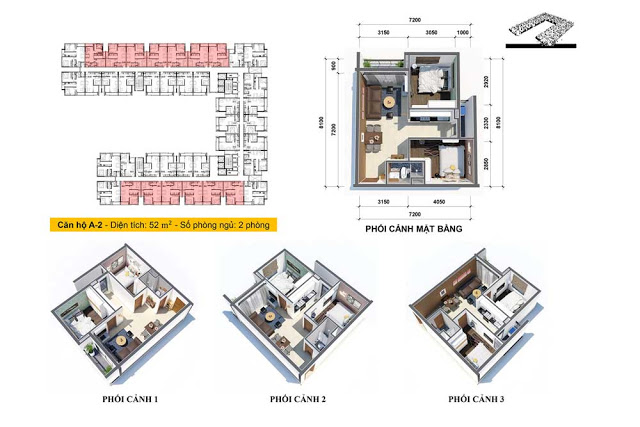 Thiết kế mẫu căn hộ A-2 Osimi Phú Mỹ