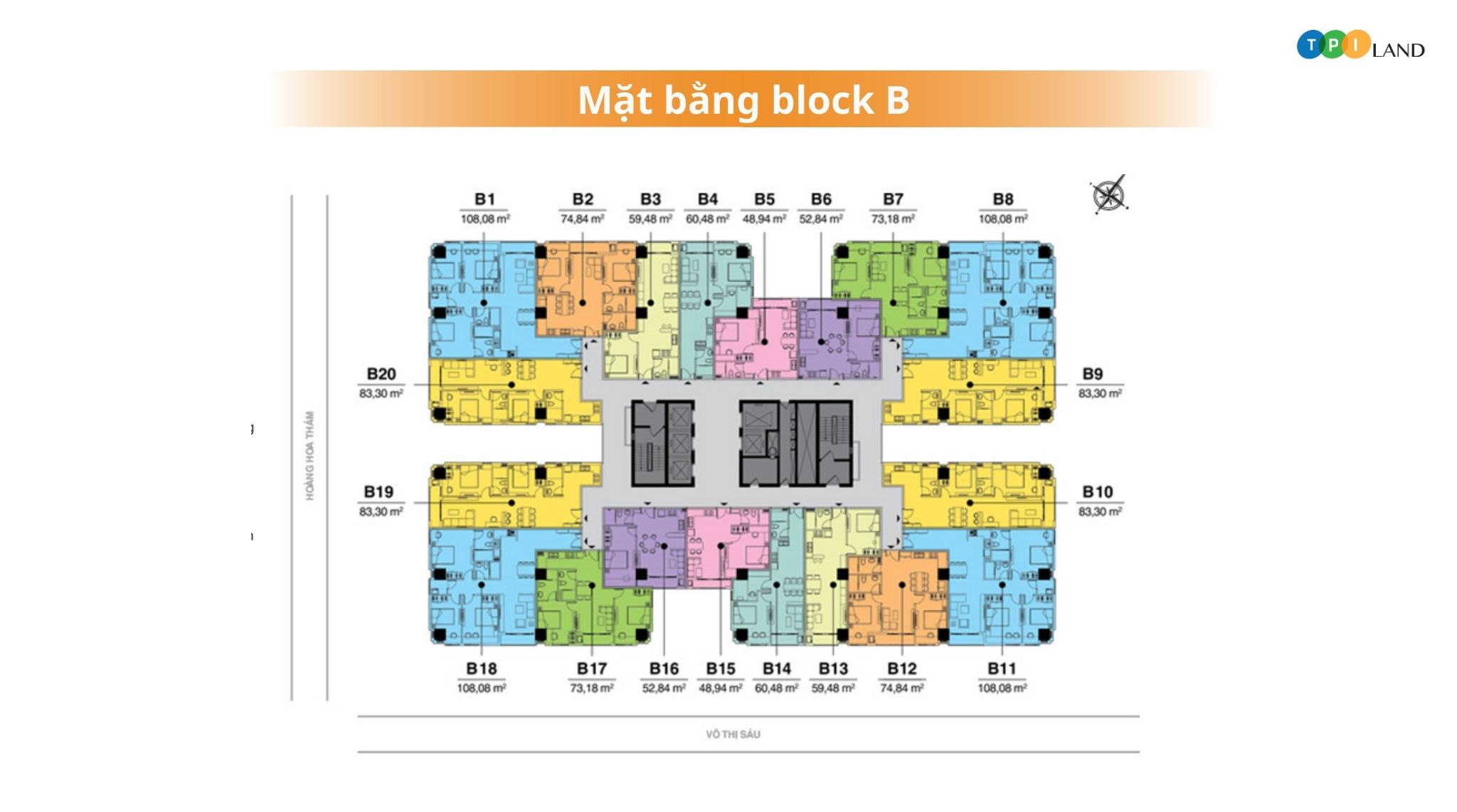 Mặt bằng các Block tại Melody Vũng Tàu