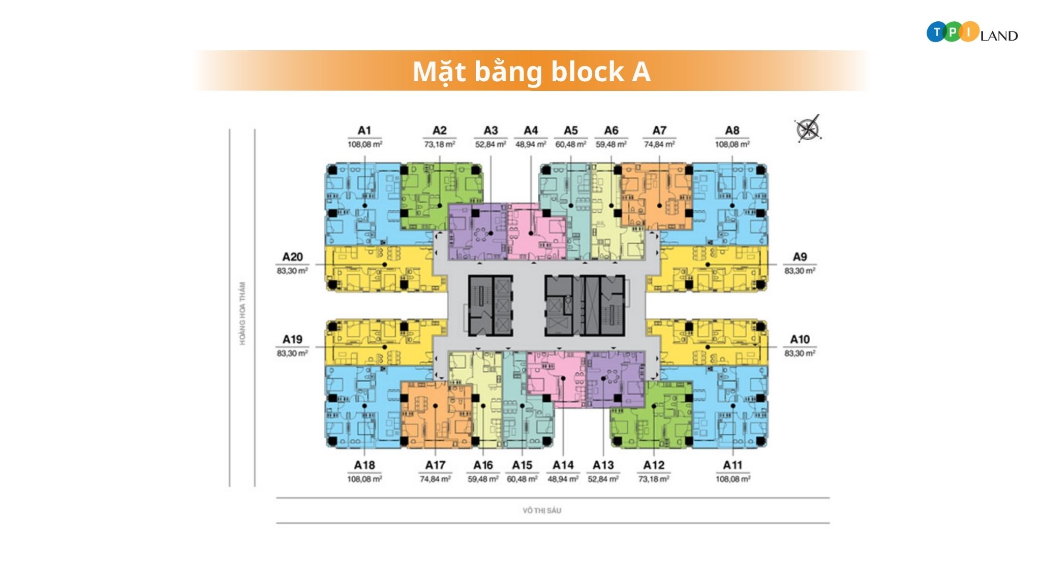 Mặt bằng các Block tại Melody Vũng Tàu