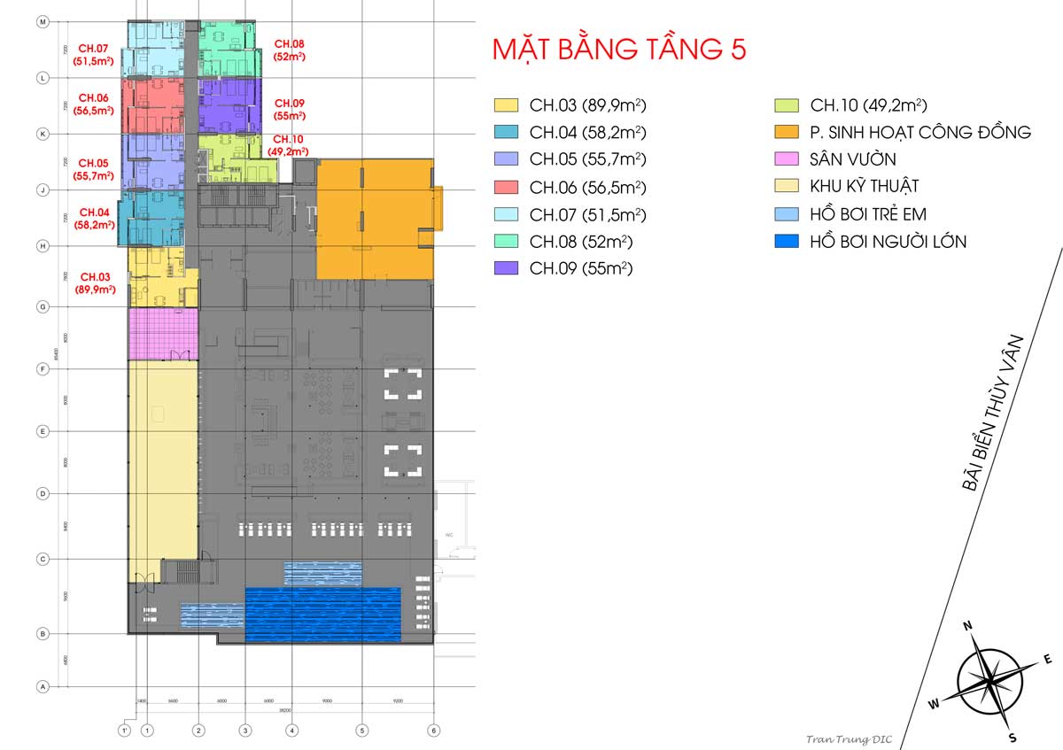 Mặt bằng tầng của căn hộ CSJ Vũng Tàu