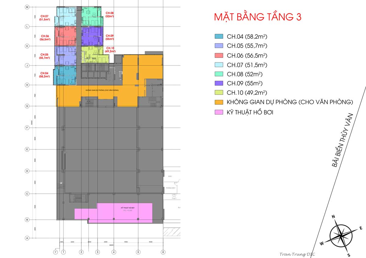 Mặt bằng tầng của căn hộ CSJ Vũng Tàu