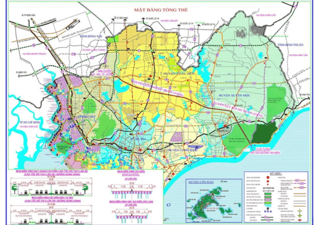Bản đồ tuyến cao tốc từ Sân bay Long Thành đi Hồ Tràm (Nguồn: Internet)