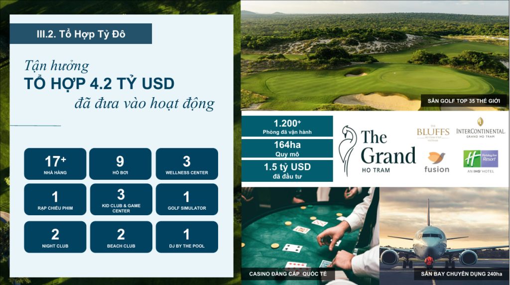 Tiện ích trong tổ hợp tỷ đô The Grand Hồ Tràm