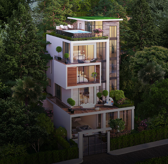 Phối cảnh biệt thự Lotus Hill (Nguồn: Internet)