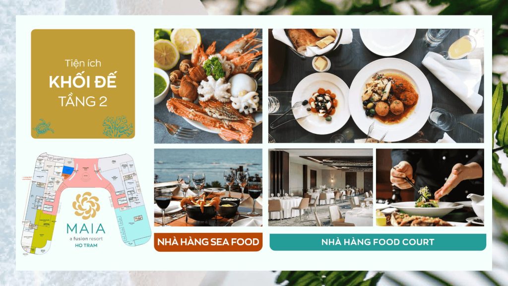 Tiện ích khối đế tầng 2 của tổ hợp nghỉ dưỡng MAIA Hồ Tràm
