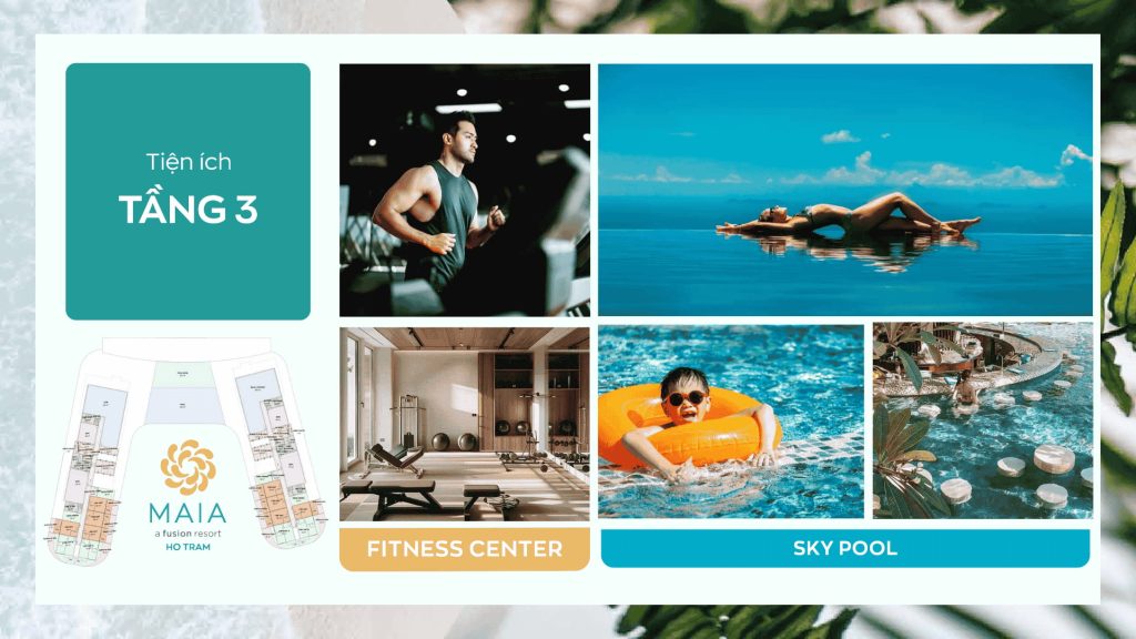 Tiện ích khối đế tầng 3 của tổ hợp nghỉ dưỡng MAIA Hồ Tràm