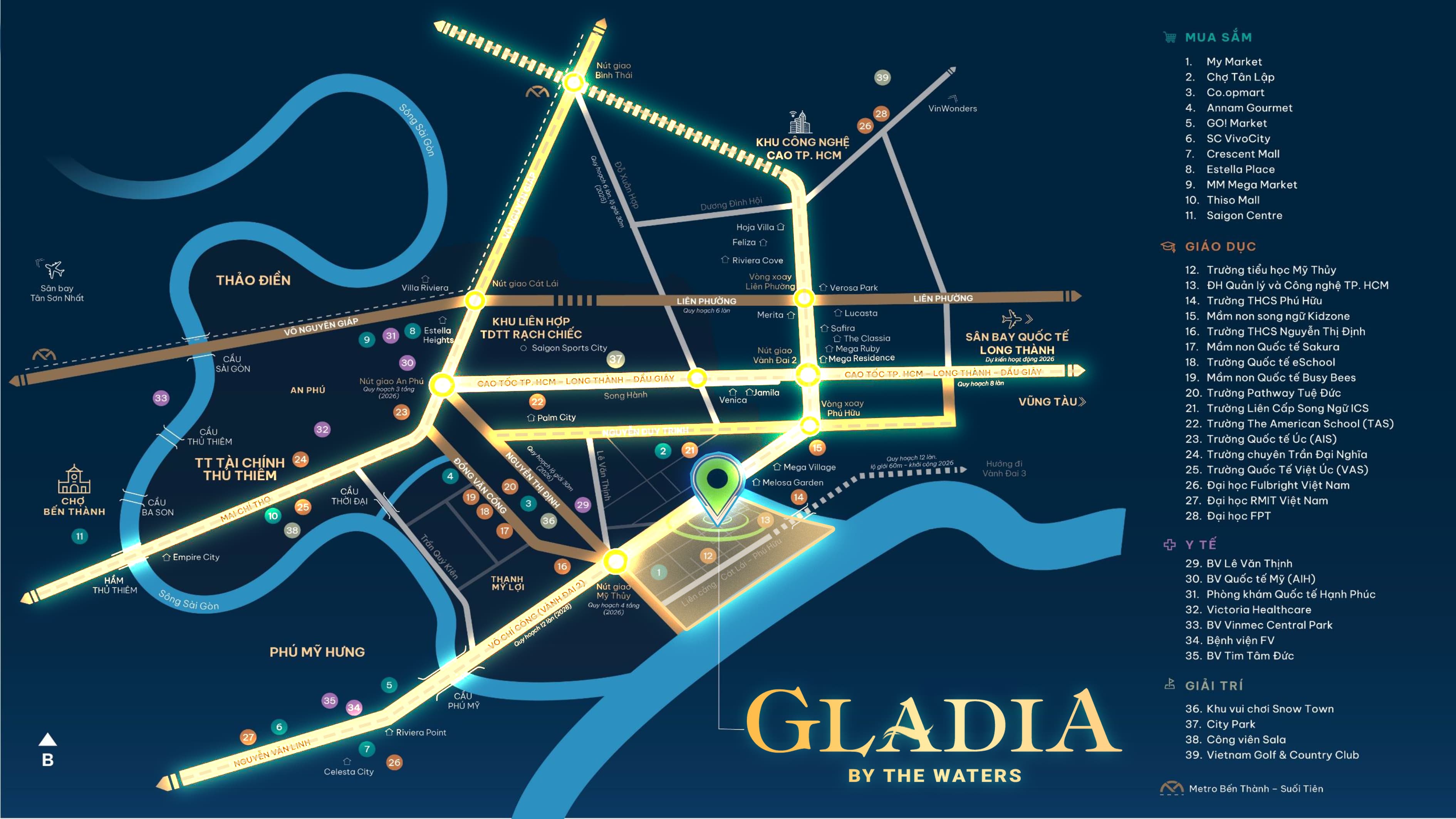 Vi tri Gladia by the waters khang dien