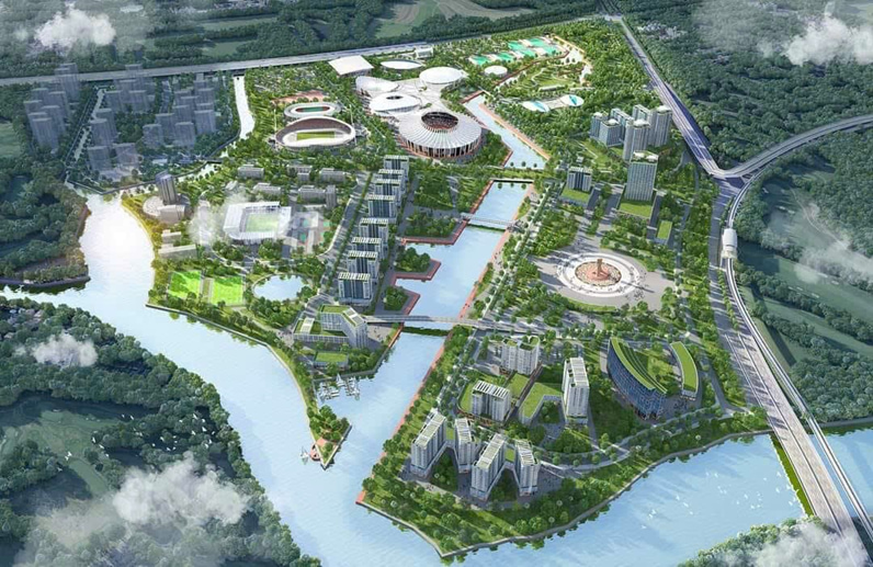 Phối cảnh khu liên hợp thể dục thể thao Rạch Chiếc