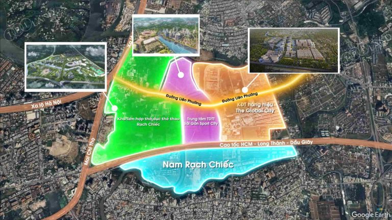 Vị trí Sun Group khu liên hợp thể dục thể thao Rạch Chiếc