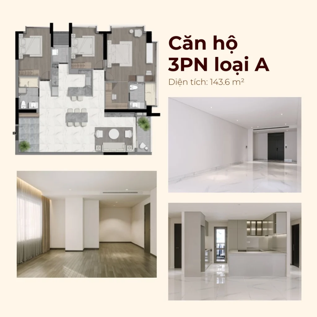 Layout can ho 3 phong ngu loai A Kieu by Kita