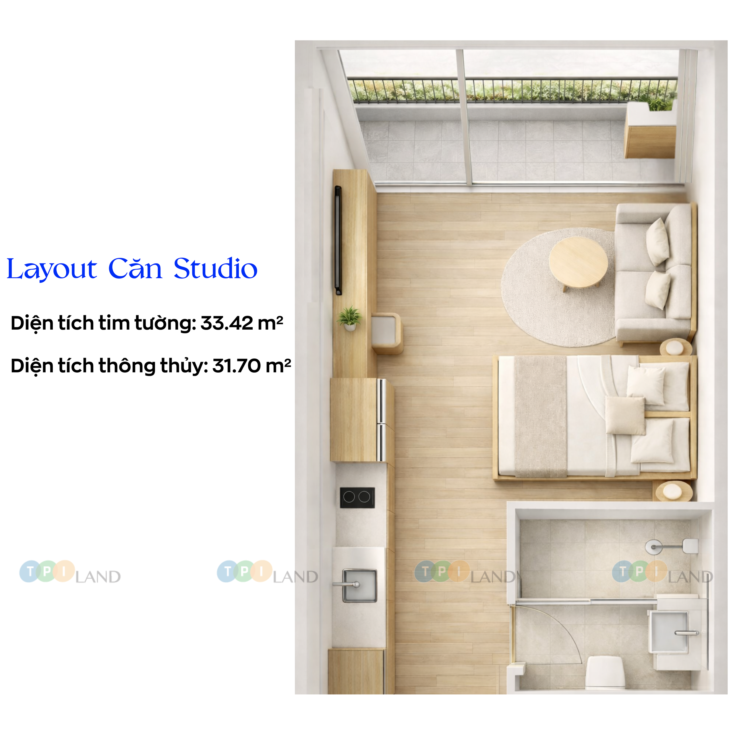 Layout căn Studio