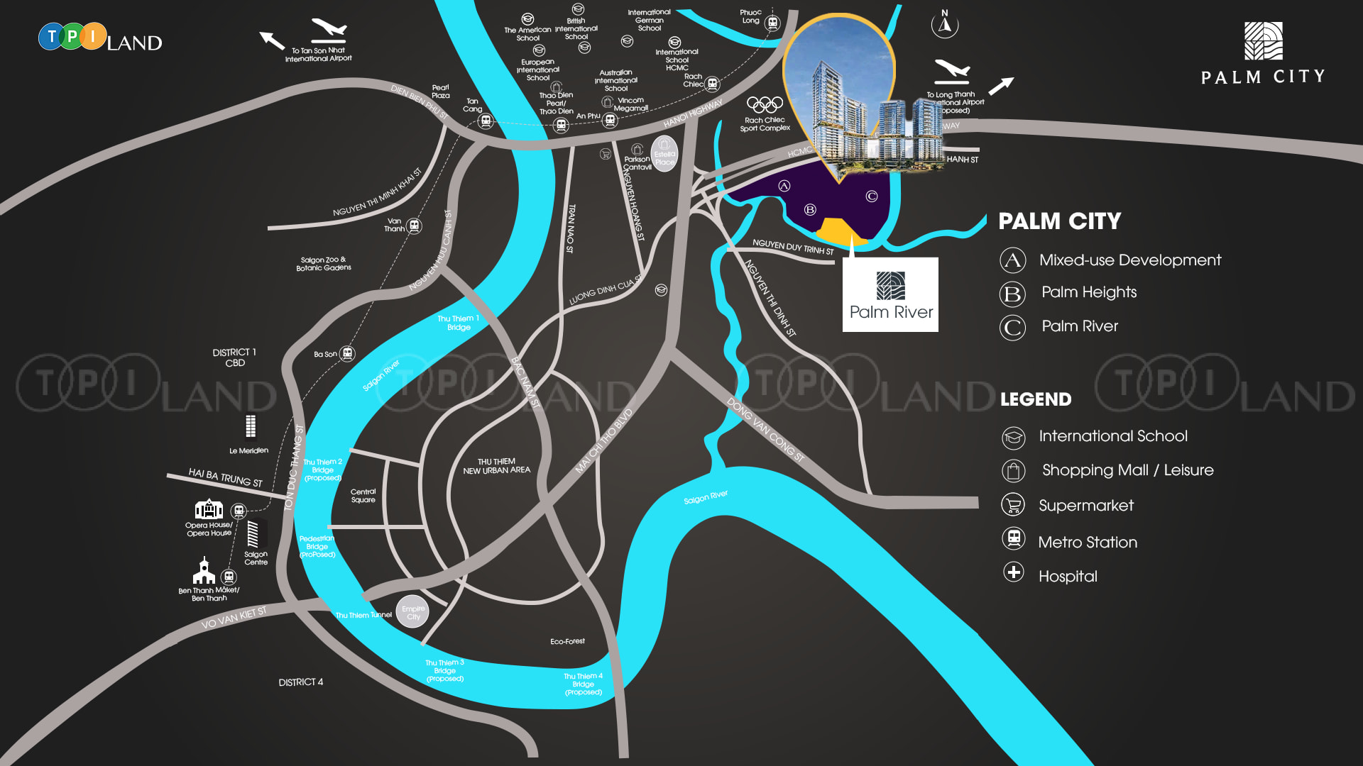 vị trí căn hộ palm river quận 2