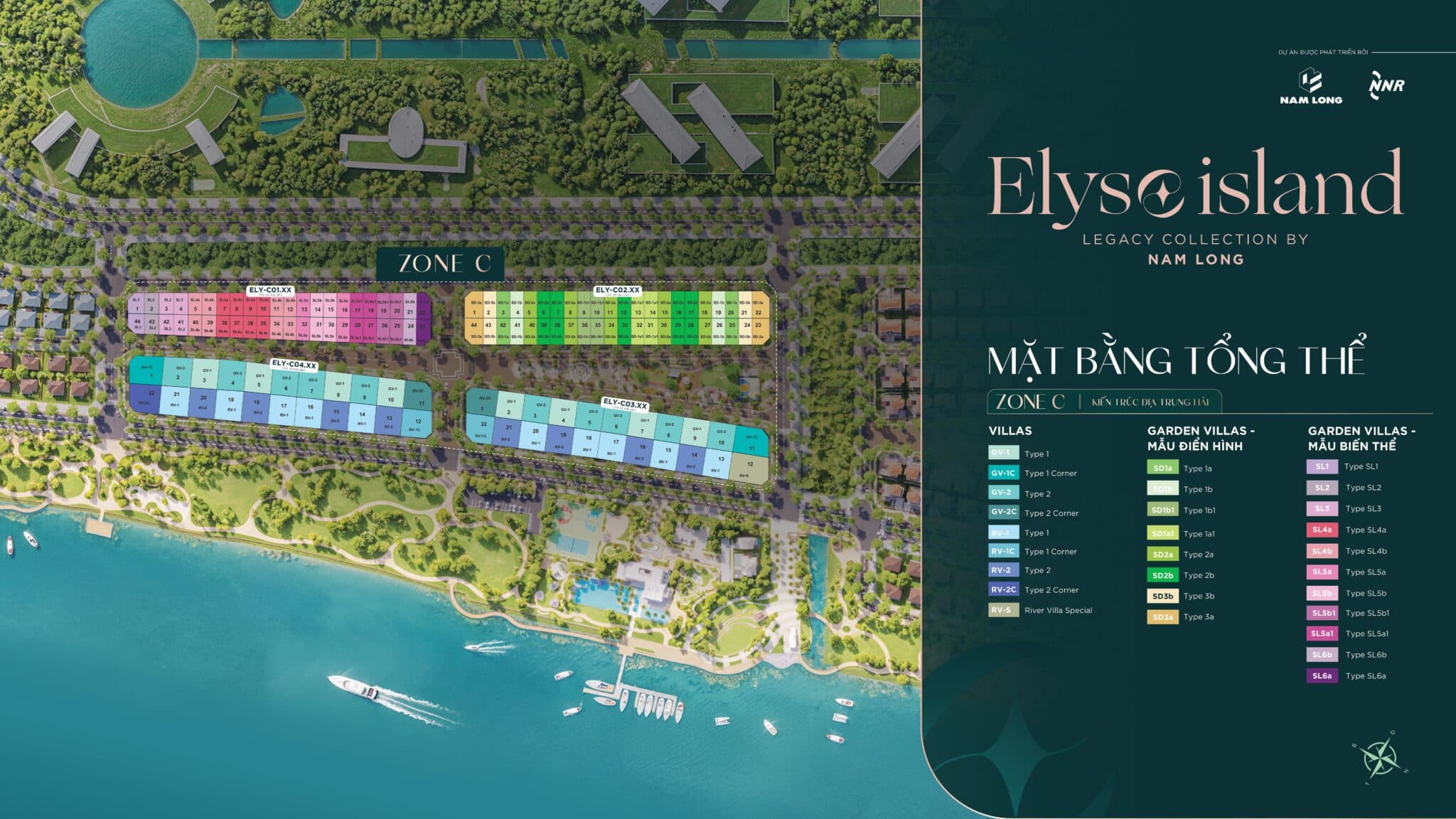 Mặt bằng Elyse Island tại Zone C