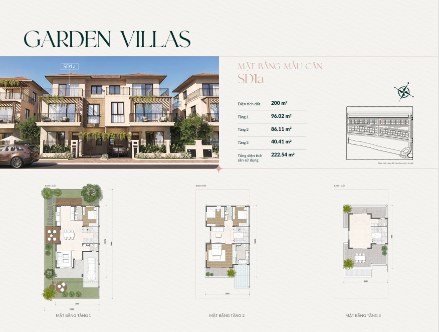Layout Biệt thự Elyse Island dòng Garden Villas