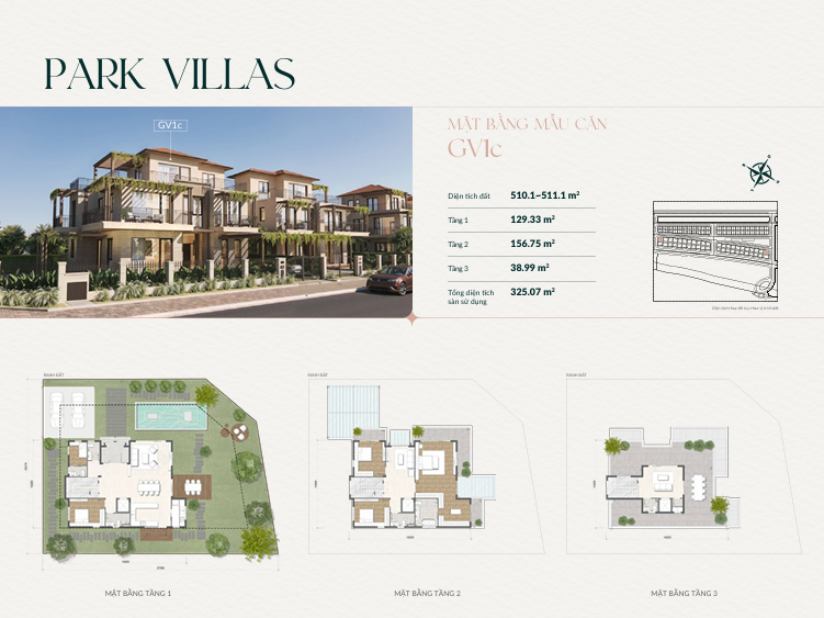 Layout Biệt thự Elyse Island dòng Park Villas
