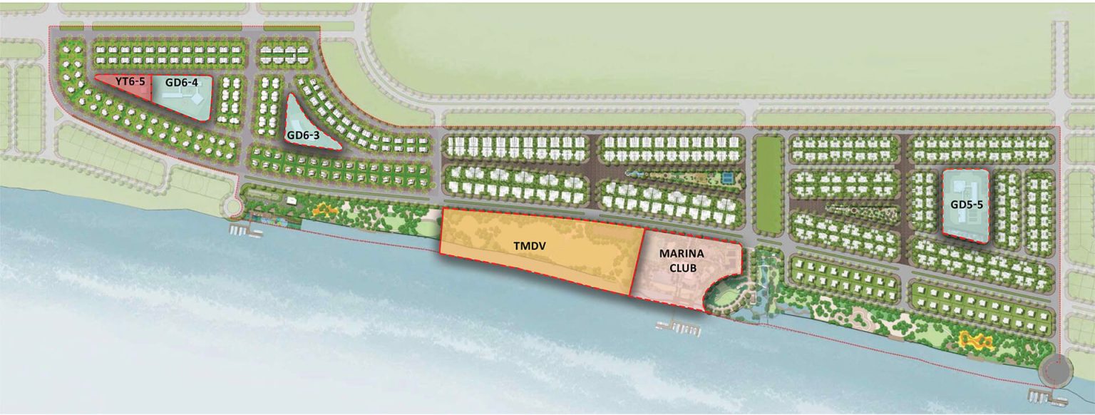 Bản đồ quy mô tiện ích Elyse Island