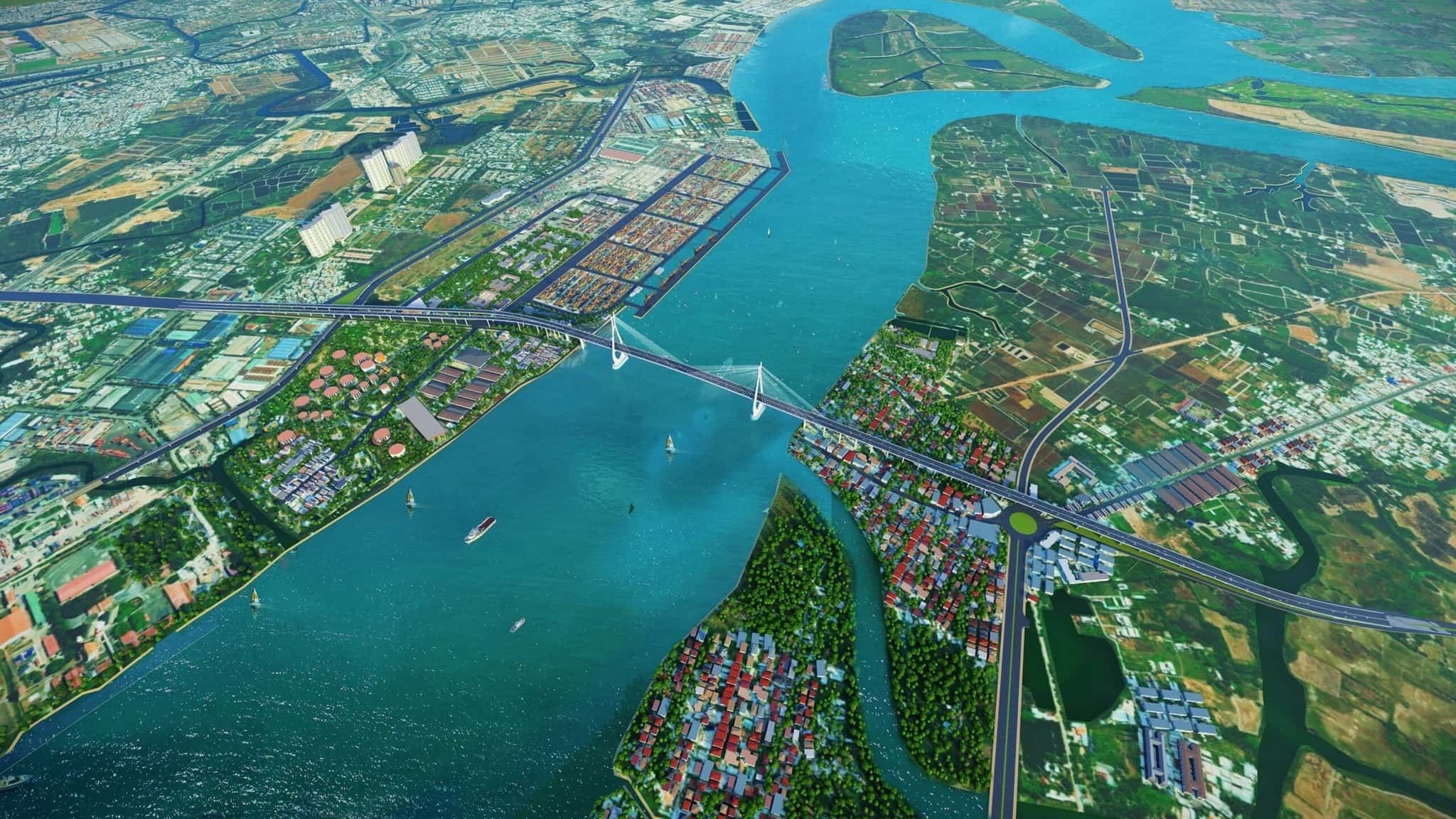 Phối cảnh Cầu Cát Lái trong tương lai