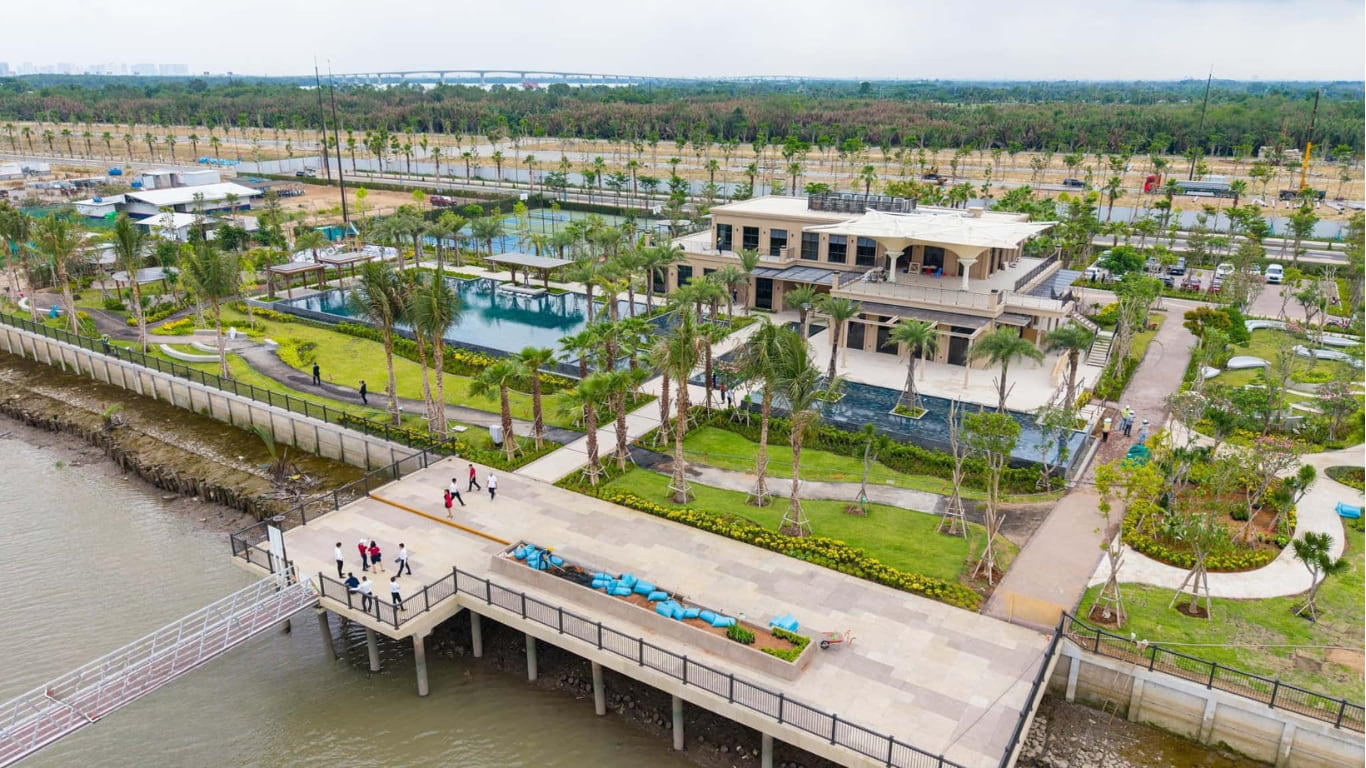 Tiến độ Elyse Island công viên ven sông