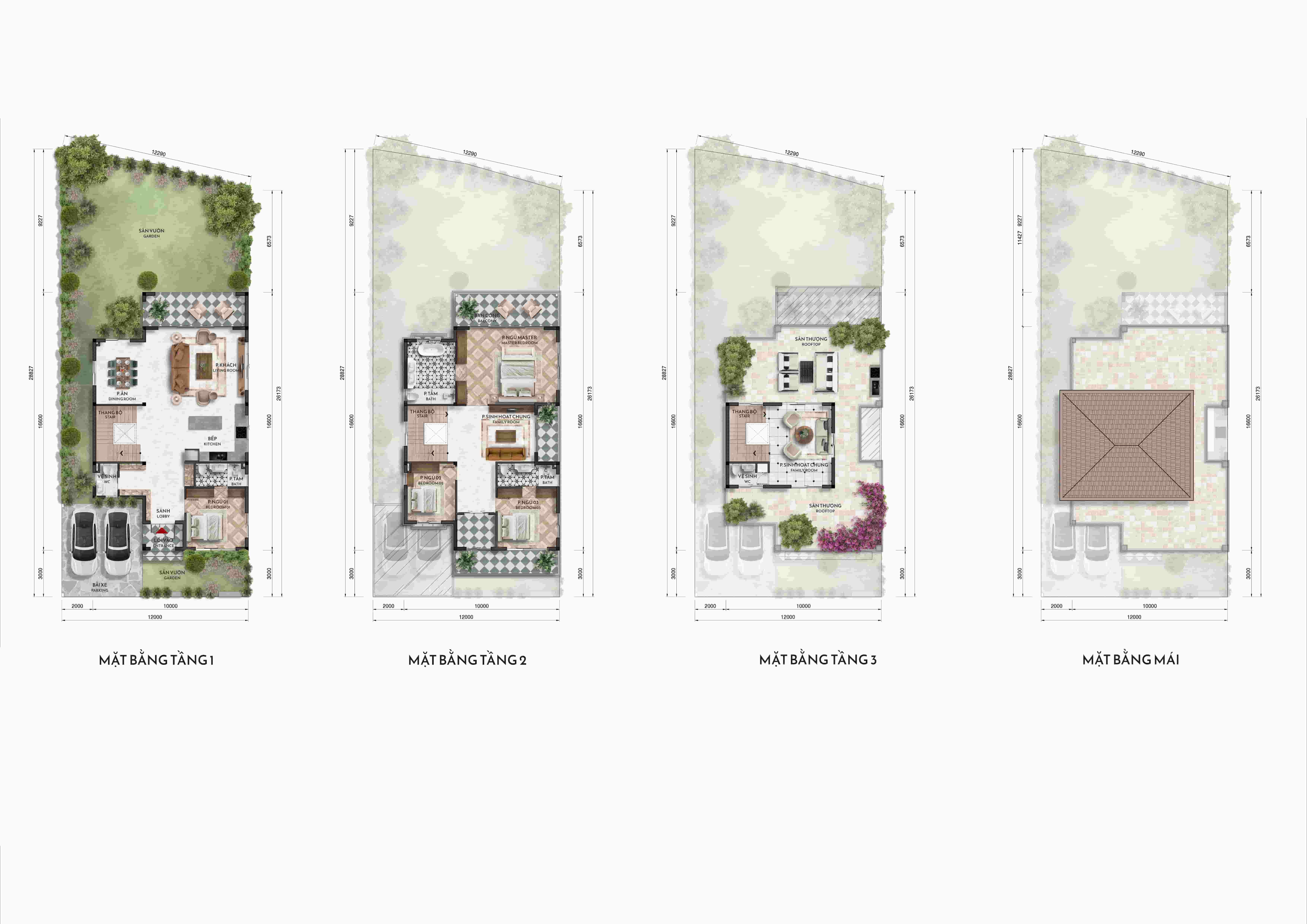 Layout căn V2 biệt thự đơn lập Izumi Canaria