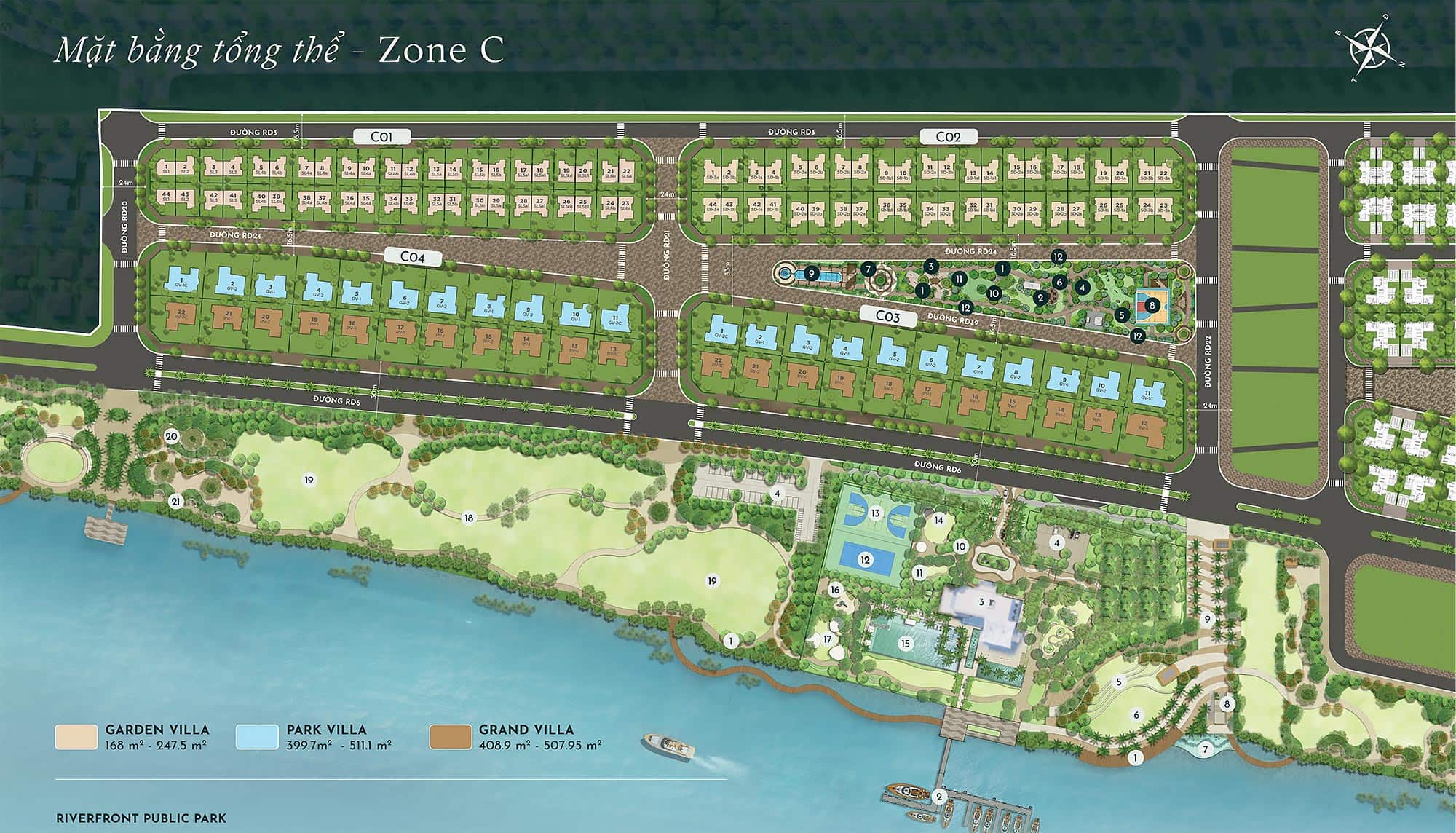 Mặt bằng tổng thể khu Zone C