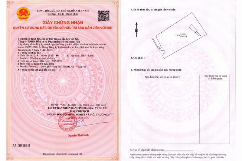 Pháp lý Beacon Blanca City về quyền sử dụng đất