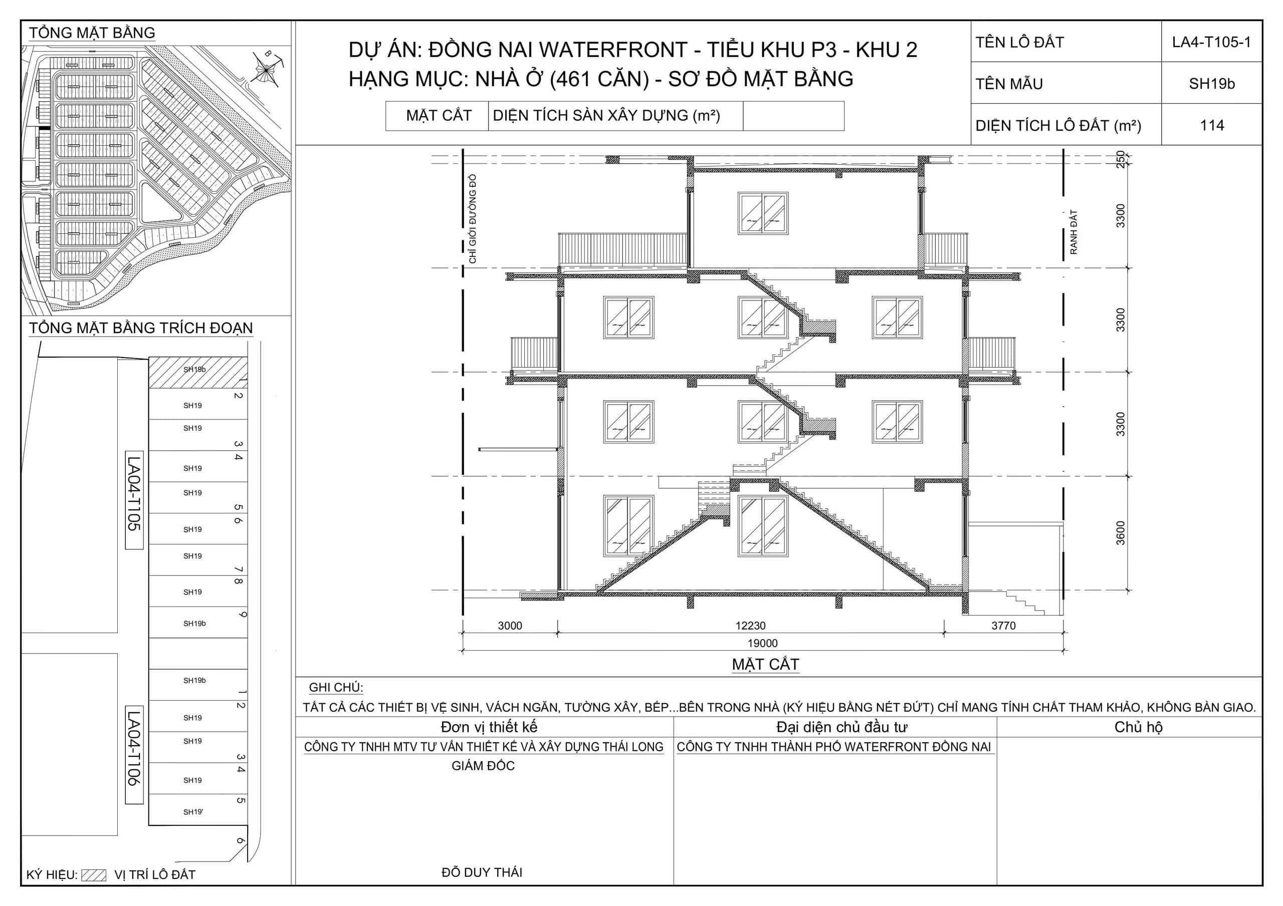 Sơ đồ mặt bằng mẫu căn SH19