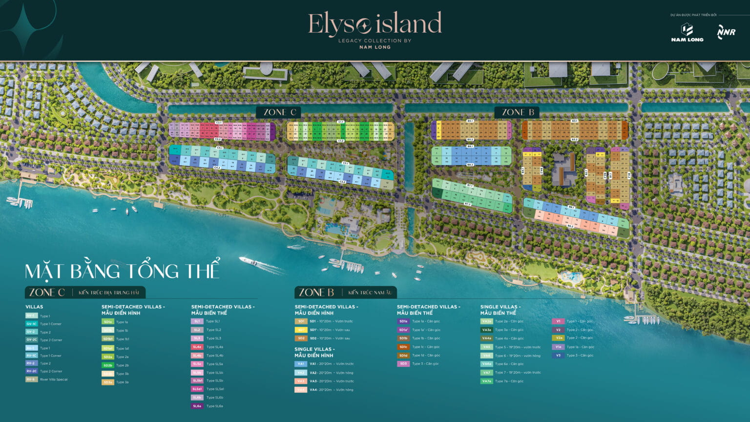 Tổng quan mặt bằng biệt thự Elyse Island 