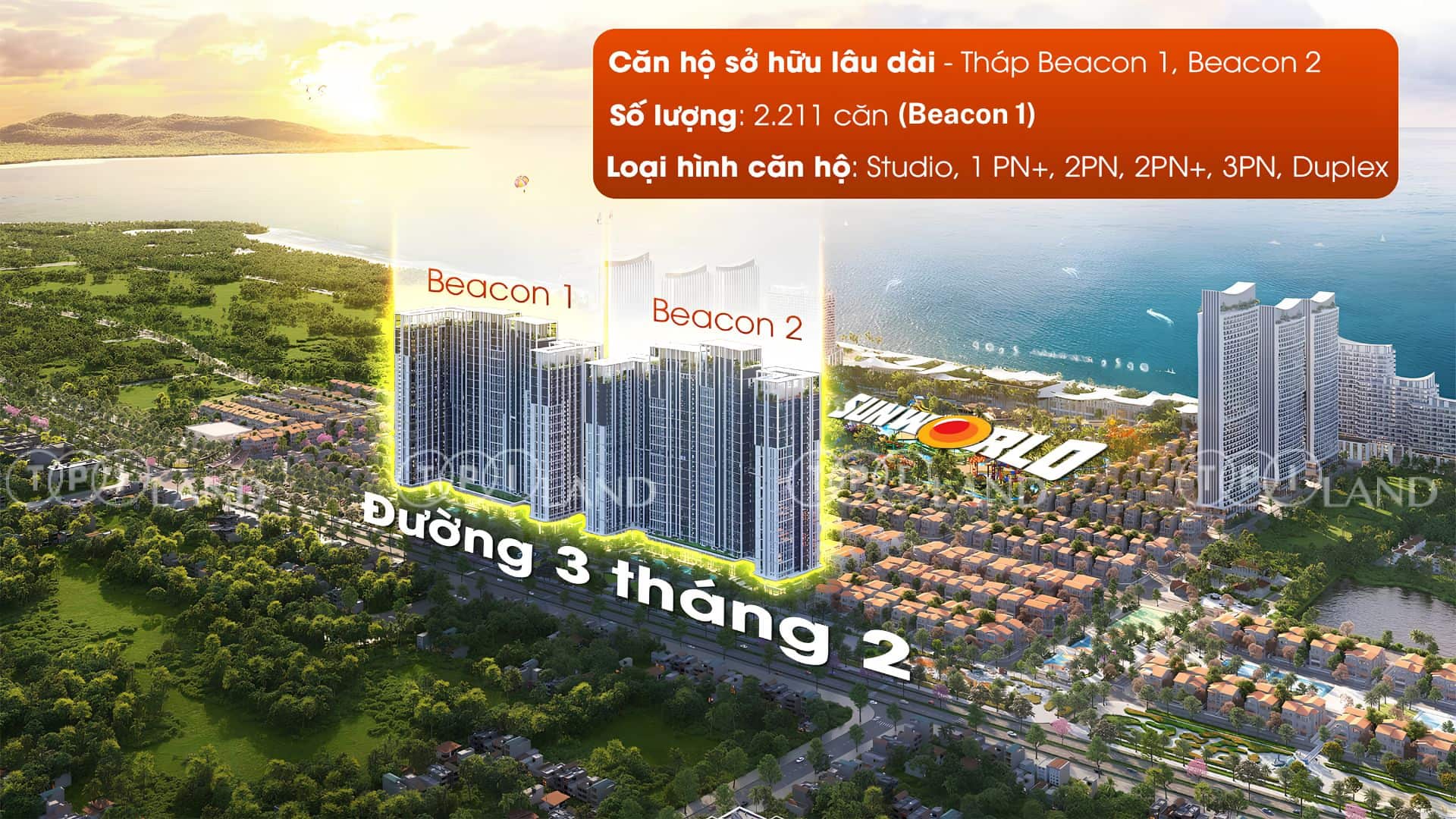 Tổng thể phân khu Beacon 1 & Beacon 2 tại Blanca City