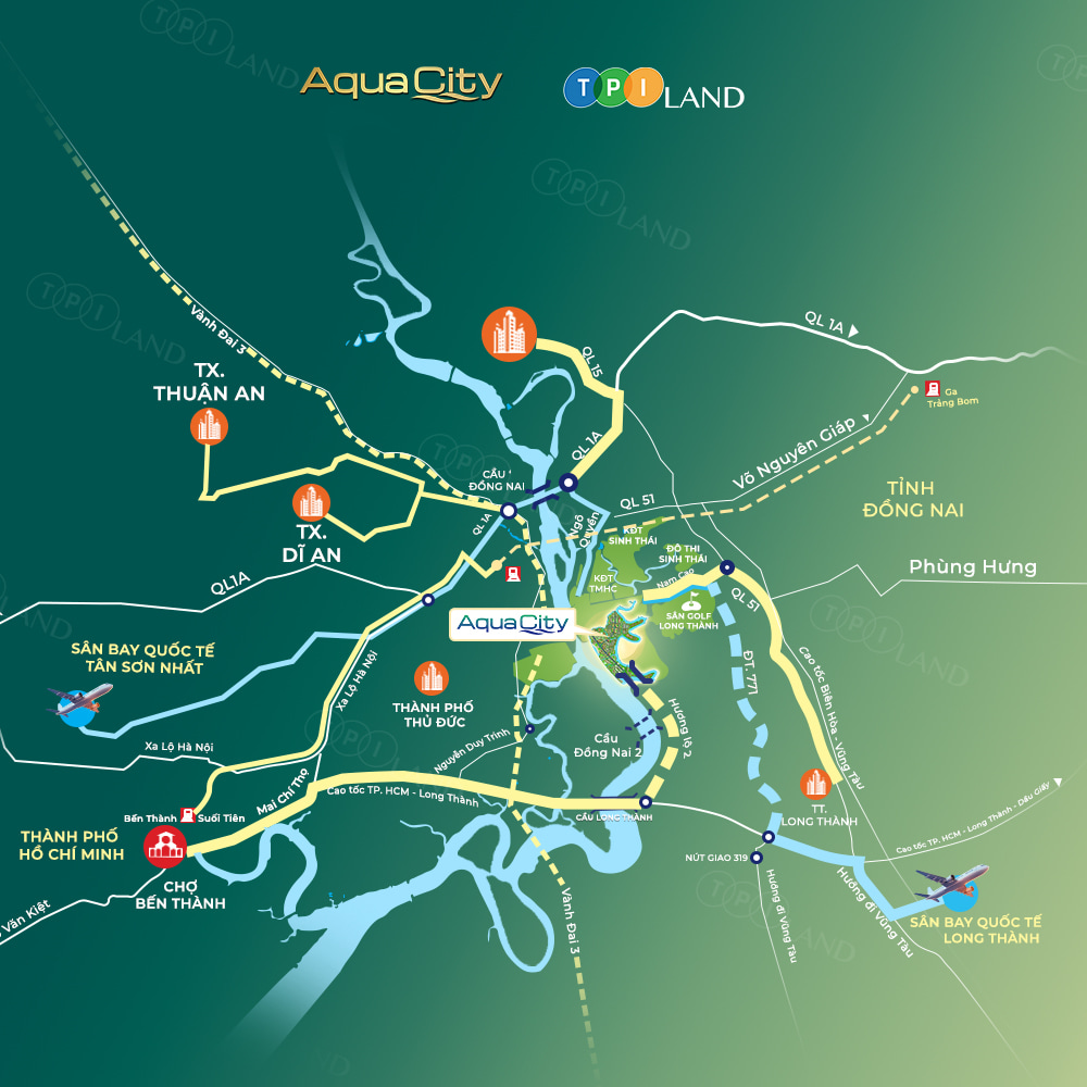 vị trí aqua city đồng nai