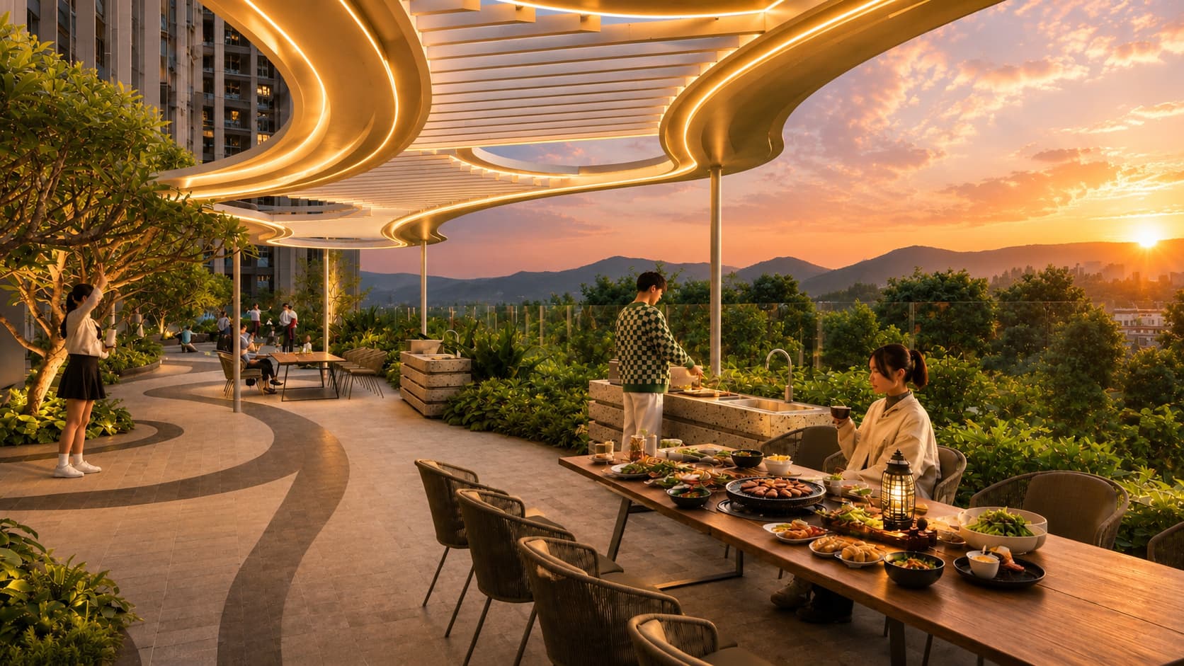 Tien-ich-Vuon-BBQ-tren-cao-Beachtro-Tower