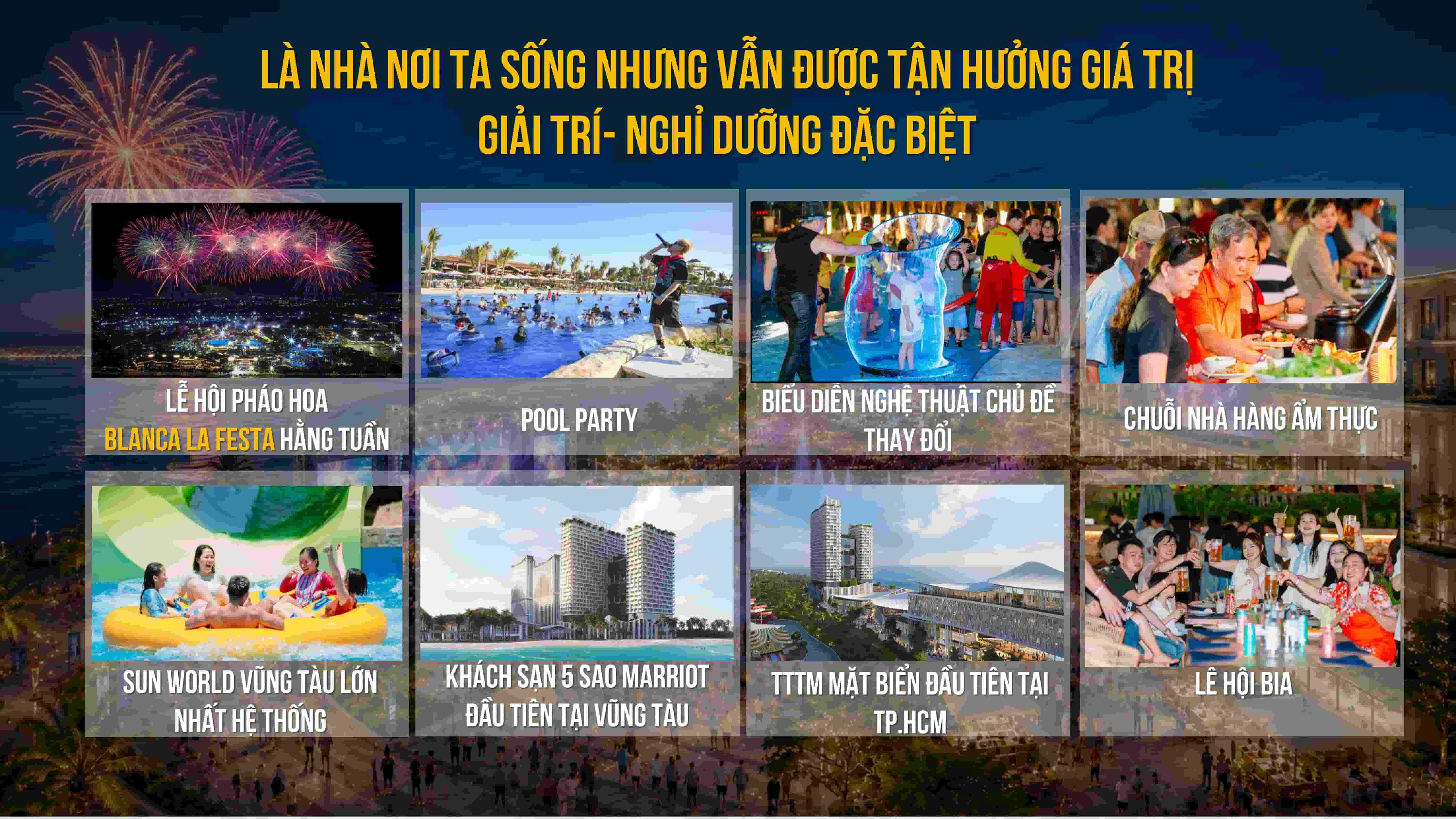 chuoi le hoi giai tri ben bien tai beachtro tower blanca city