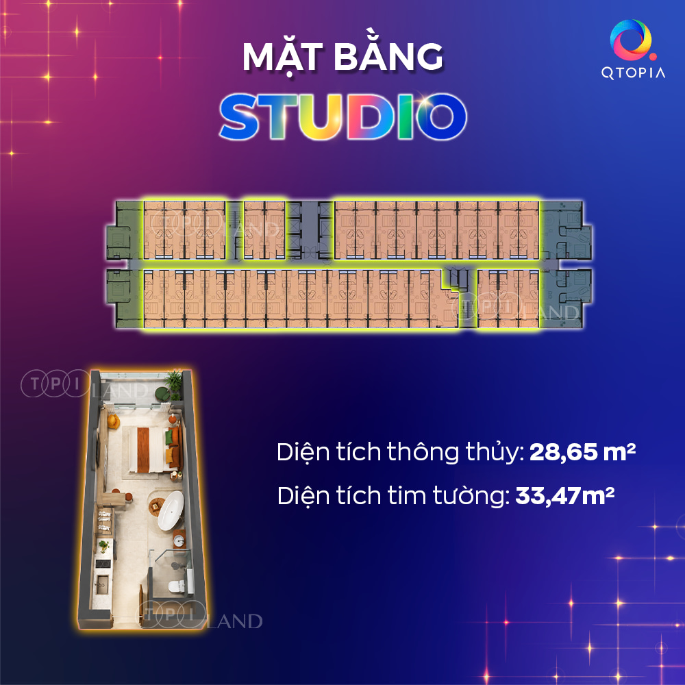 Diện tích căn Studio