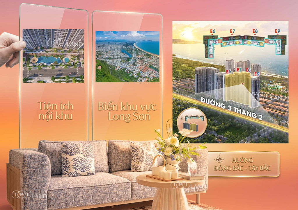 Hướng Đông Bắc và Tây Bắc căn Studio tại Beachtro Tower