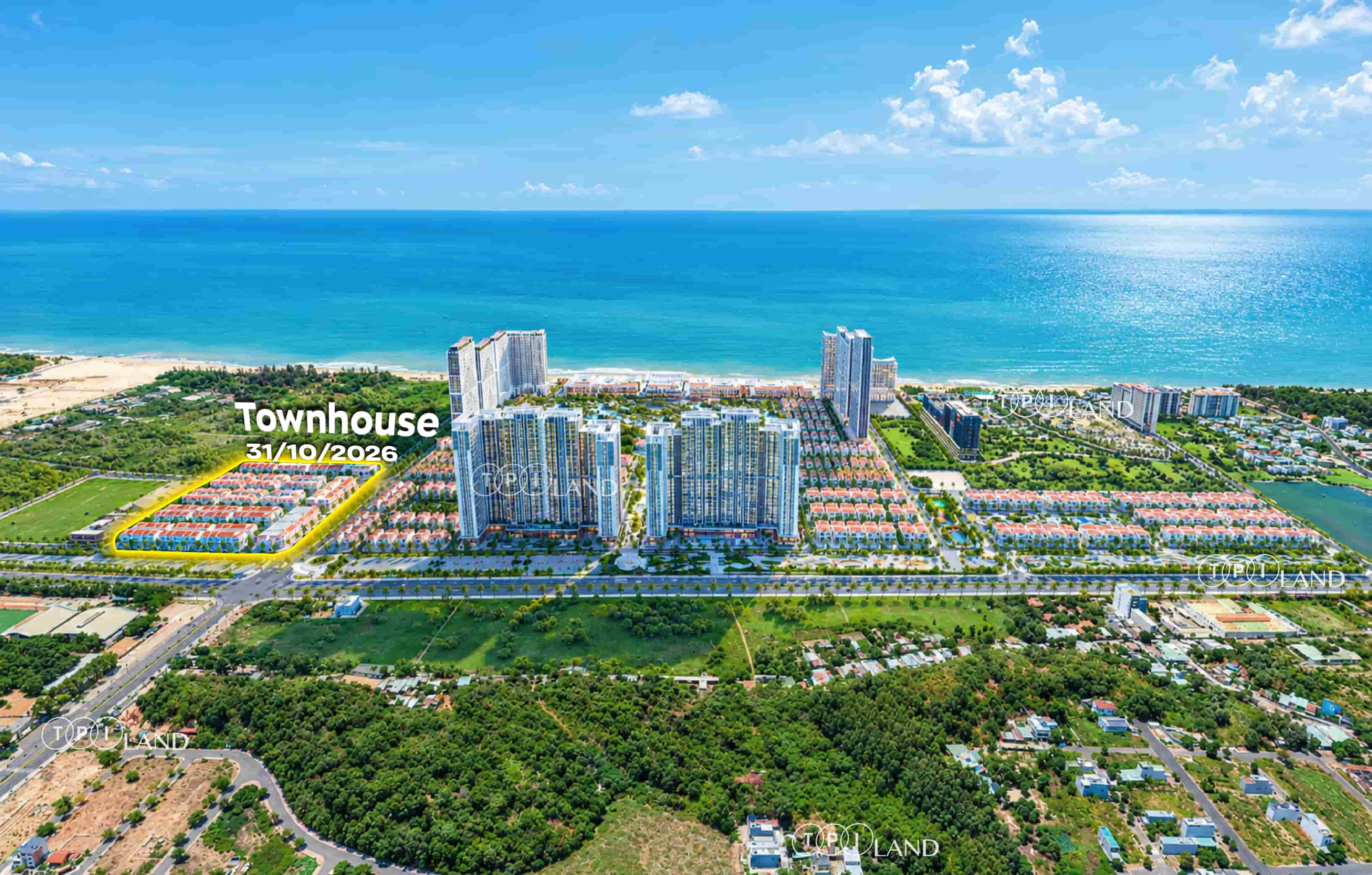 Vị trí phân khu nhà phố trong tổng thể đại đô thị Blanca City